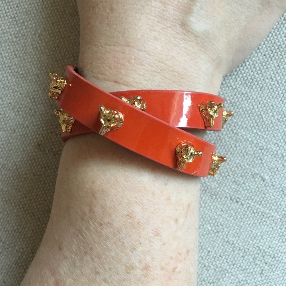 Tory Burch patent leather wrap bracelet